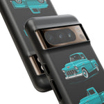 Turquoise 1955 Stepside Pickup Truck Tough Phone Case - 3 View
