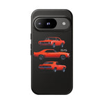 1969 Camaro SS Orange Triple View Muscle Car Tough Phone Case