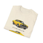 Yellow 1972 Chevelle Muscle Car T-Shirt | Classic Auto Trio Illustration