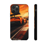 Orange C7 ZR1 High Wing Sports Car Tough Phone Case