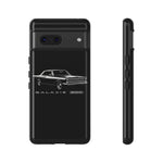 Vintage Galaxie 500 Phone Case | Classic Car Illustration, Black