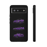 MK4 Supra Phone Case Purple, Three-View Vector Cover
