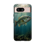 Largemouth Bass Phone Case, Sunlit Underwater Tough Cover, Gift