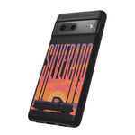 Silverado sunset truck Phone Case | Retro pickup silhouette