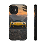C8 Z06 Corvette Phone Case, Yellow Mountain Dusk Cover, Gift