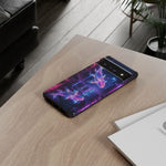Neon Koi Reflection Vaporwave phone case | Tough Cover