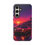 FD RX-7 Retro Sunset Sports Car Tough Case | Neon Vaporwave Beach Drive