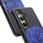 Neon Blue Tiger phone case | tough protective cover