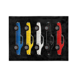 1969 Camaro Five Color Side Profile Microfiber Throw Blanket Muscle Car Gift