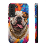 Bulldog Pop Art Portrait Tough Phone Case - Paint Splash