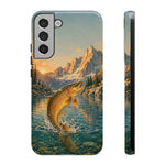 Leaping Golden Trout Lake Scene phone case | Tough Cover