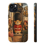 Corgi Royal Guard phone case | Cute British corgi soldier illustration