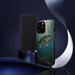 Largemouth Bass Phone Case, Sunlit Underwater Tough Cover, Gift