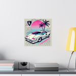 Countach Poster Retro 80s 90s Vaporwave Exotic Supercar Wall Art