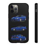 Tough Phone Case - Blue Celica GT-Four JDM Rally Car Multi View Art