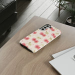 Pink Cherry Pattern Phone Case | Cute Retro Fruit Design
