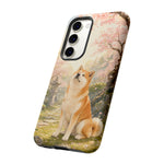 Akita under Cherry Blossoms Dog Breed Phone Case