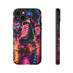 Neon Roller Skates Tough Case | Retro 80s Skate Night Phone Cover