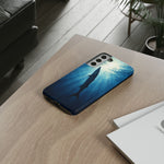 Barracuda Silhouette Phone Case, Sunlit Marine Art Tough Cover