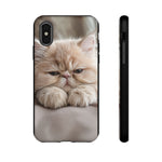 Persian Kitten Phone Case, Sleepy Macro Close-Up Portrait Cover