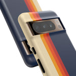 Retro Rainbow Stripe Phone Case | Tough Phone Case