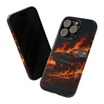 Black Charger Classic Muscle Flames Tough Phone Case Cover Gift