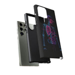 Neon Anatomical Skeleton Phone Case | Internal Displacement Art