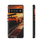 Orange C7 ZR1 High Wing Sports Car Tough Phone Case