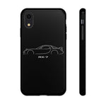 RX-7 outline car Tough Case | JDM sports car phone case