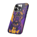 French Bulldog Pop-Art Portrait Tough Phone Case - Purple Gold