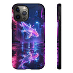 Neon Koi Reflection Vaporwave phone case | Tough Cover