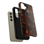 Tabby Cat on Christmas Tree phone case | Tough Case