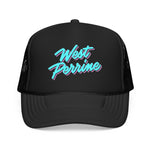 West Perrine Miami Trucker Hat Retro Script Snapback Neon Pastel South Florida Streetwear Cap