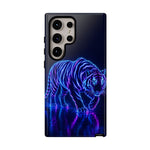 Neon Blue Tiger phone case | tough protective cover