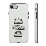 1989 Miata White Triple View Roadster Tough Phone Case Cover