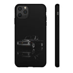 Black Classic C10 Truck Phone Case | Vintage Pickup Reflection, Minimal Auto Design