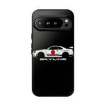 R34 Skyline Japanese Flag Race Car Phone Case | JDM GT-R Tough Cover