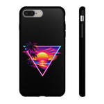 Synthwave Sunset Triangle Phone Case Retro Vaporwave Case