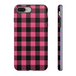 Pink Black Buffalo Plaid Phone Case