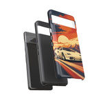 Retro Sunset Countach phone case | Sports car tough cover