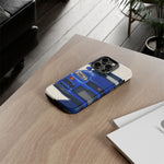 R34 Skyline GT-R Bayside Blue Tough Phone Case for 90s JDM Fans