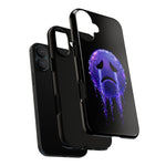 Glitch Sad Face Phone Case, Anime Melt Static Tough Cover