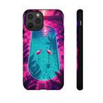 Neon Flamingo Pool Vaporwave Art Tough Phone Case