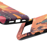 Retro Runner Sunset phone case | 80s Vaporwave jogging design
