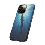 Barracuda Silhouette Phone Case, Sunlit Marine Art Tough Cover