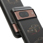 Trans Am Phone Case Black Gold, Three-View Vector Tough Cover