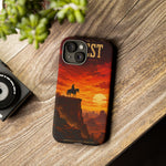 Western Sunset Cowboy Phone Case | Rugged Protective Cover