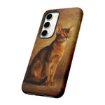 Abyssinian Warm Ticked Portrait Art Tough Phone Case