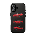 FD RX7 Phone Case Red, Three-View Vector Cover, JDM Gift