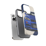 R34 Skyline GT-R Bayside Blue Tough Phone Case for 90s JDM Fans